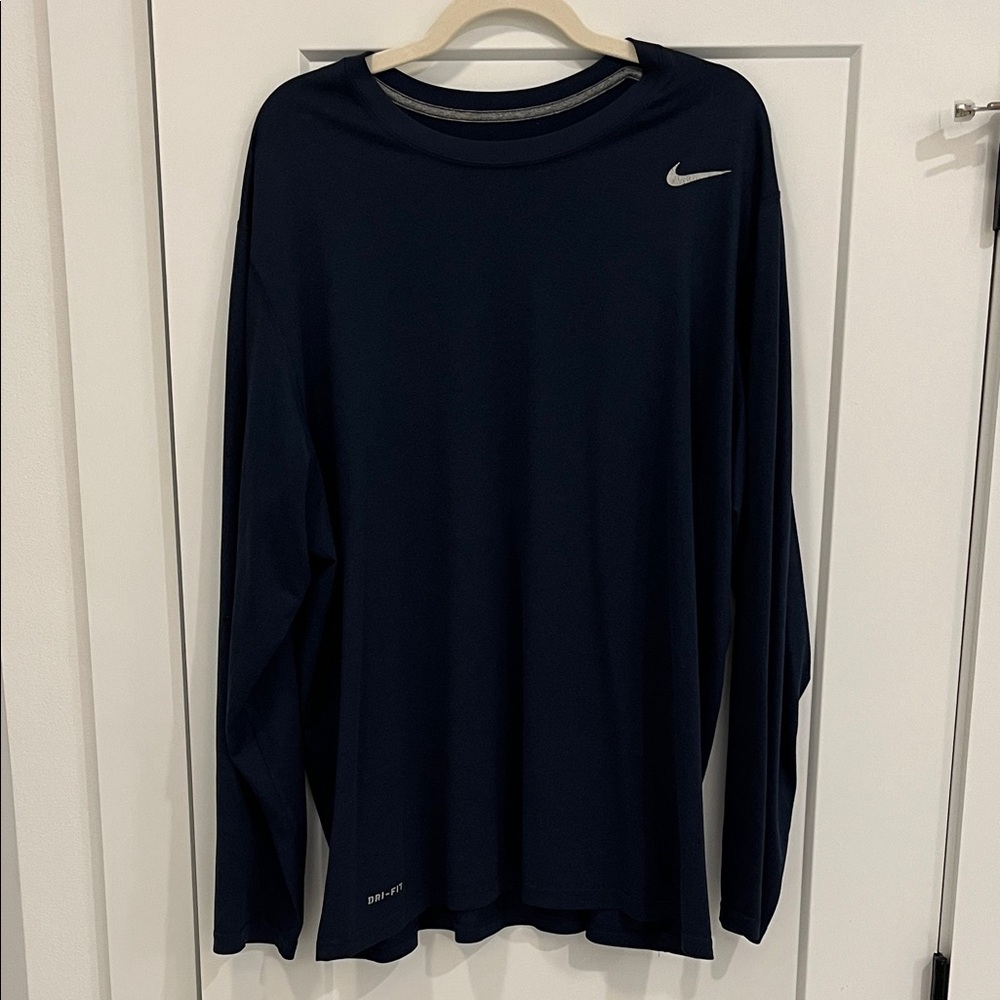 Nike Men's Navy Long Sleeve Shirt